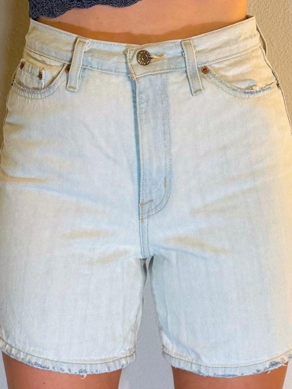 Vintage Light Blue Jean Shorts - Picture 1 of 2